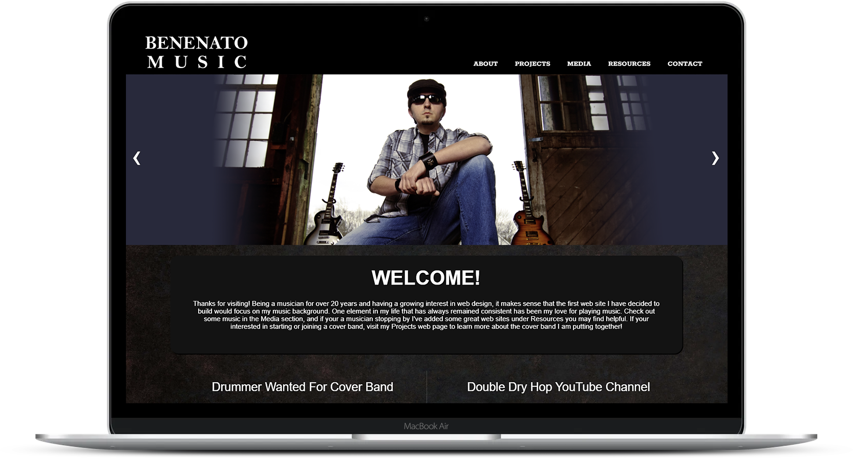 benenato music laptop mockup