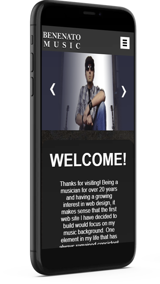 benenato music mobile mockup