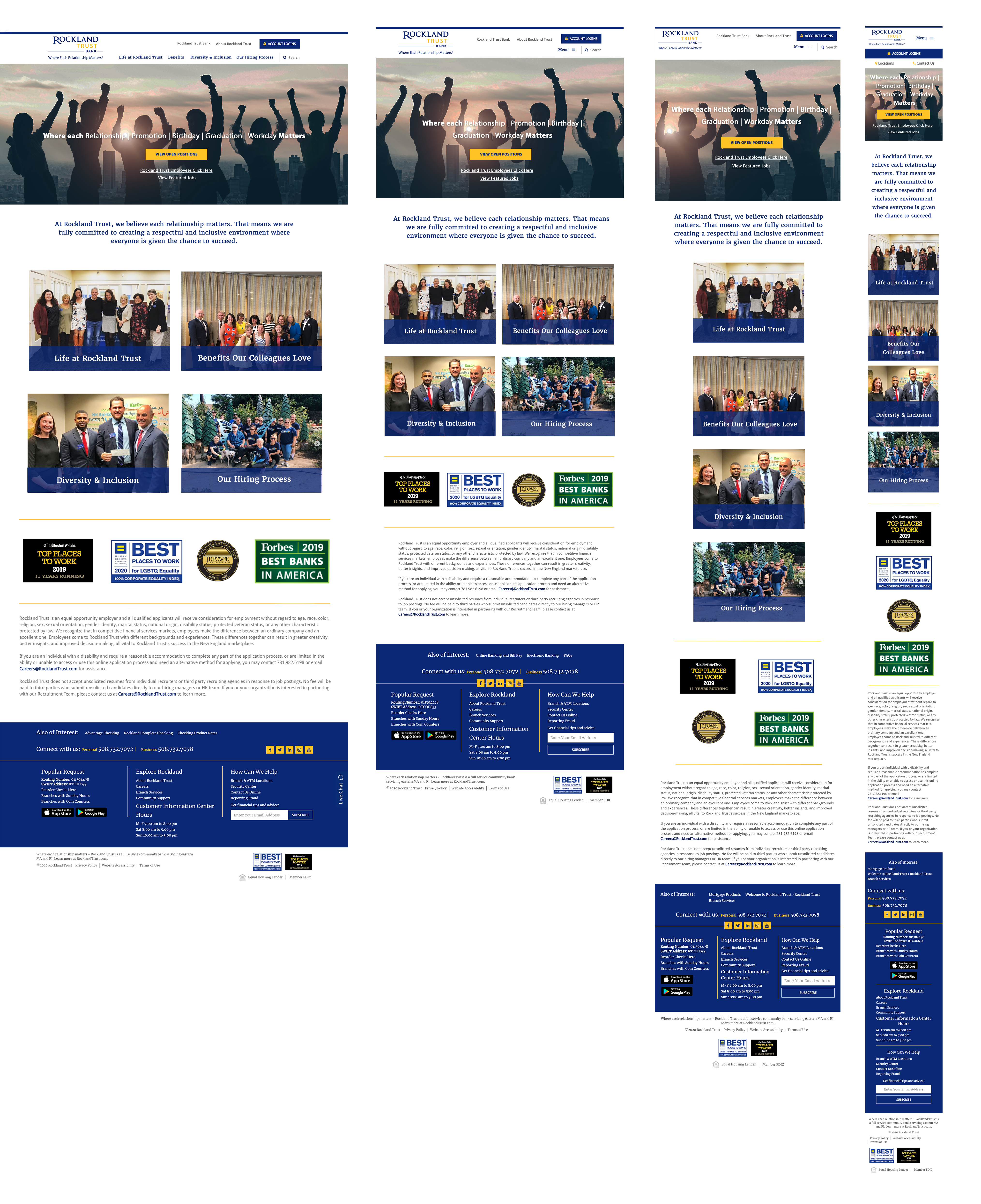 careers microsite wireframes