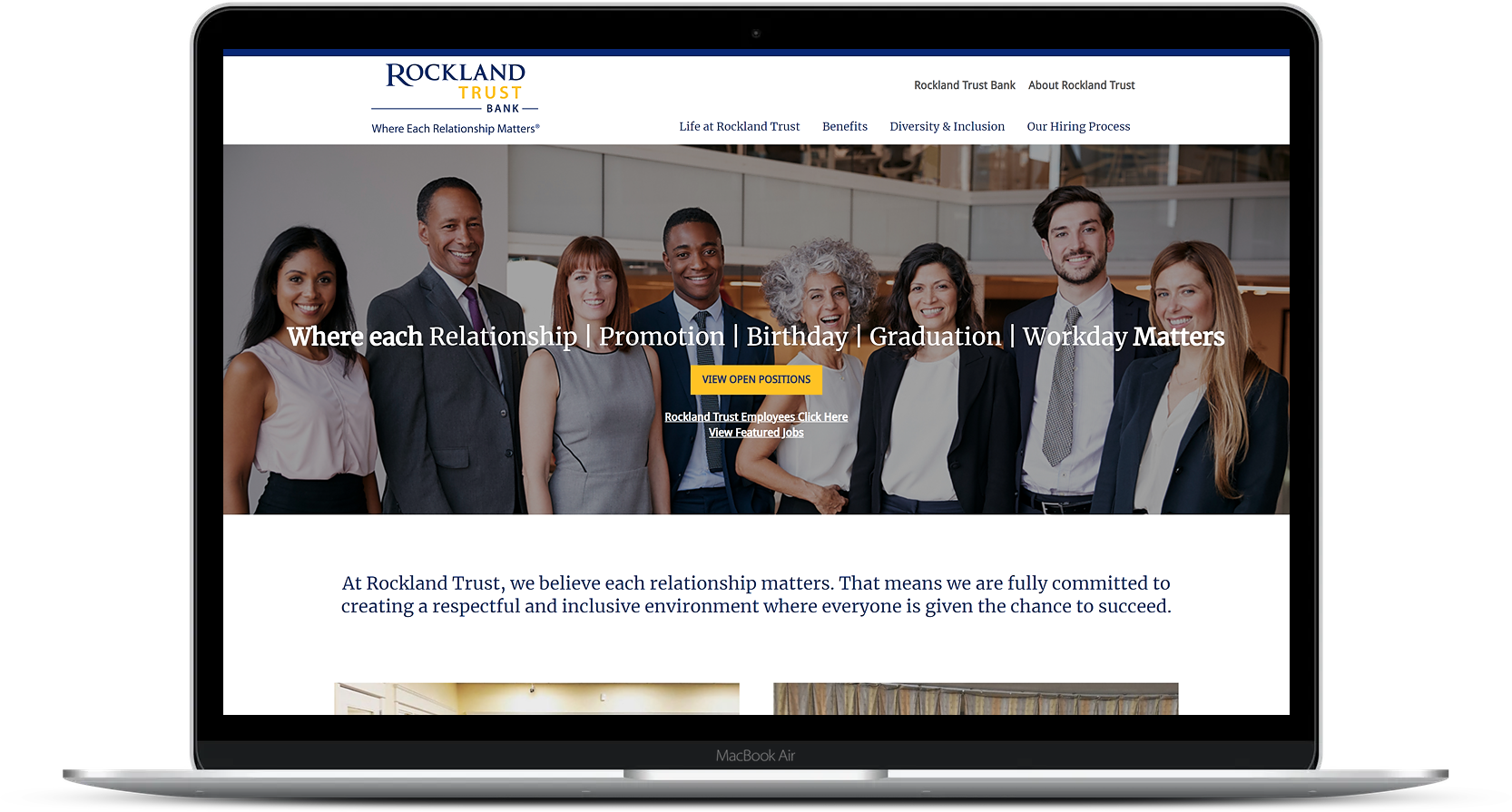 careers microsite laptop mockup