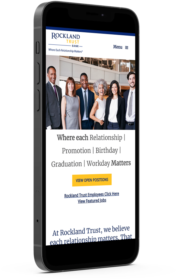 careers microsite mobile mockup