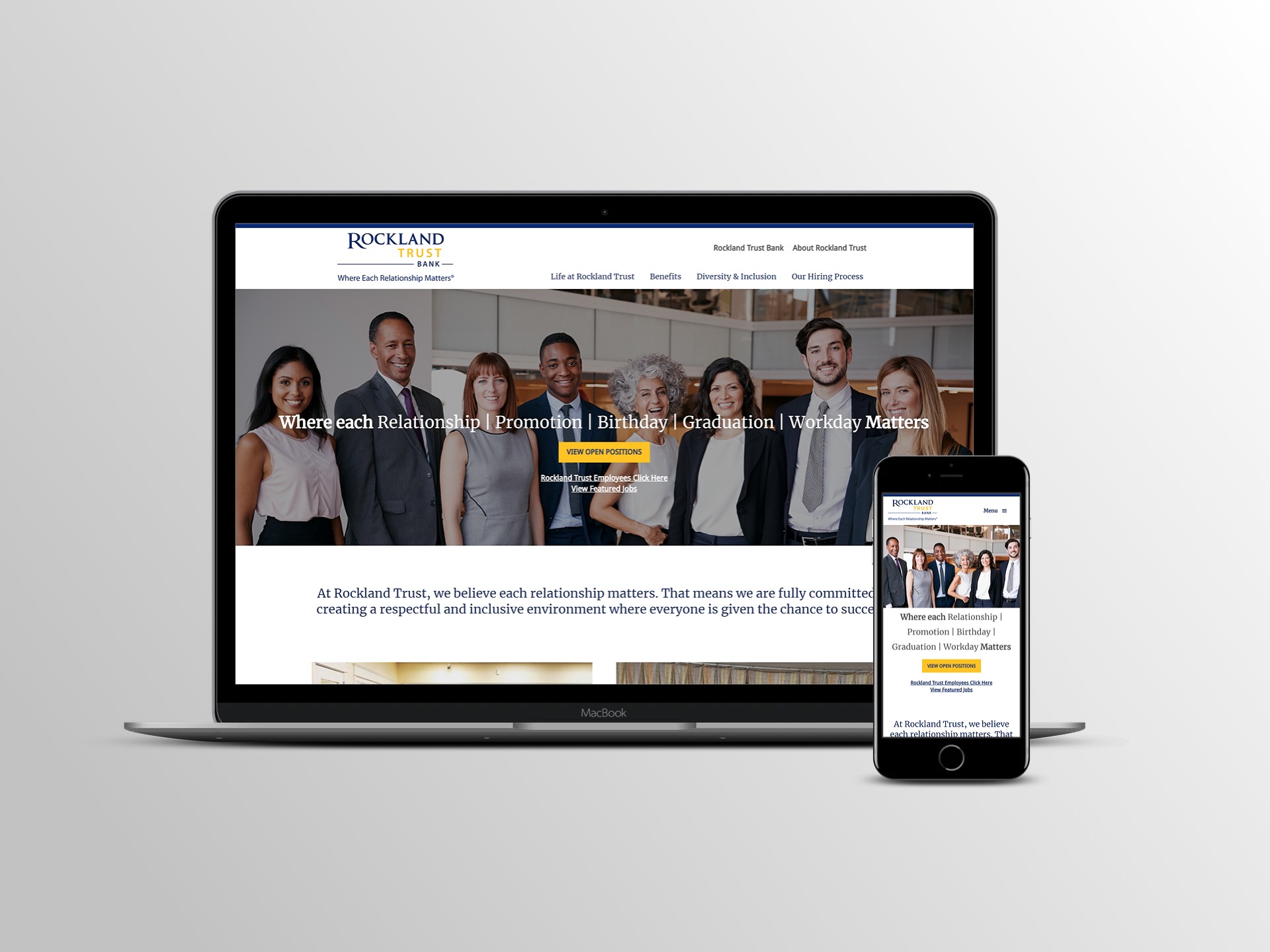 careers microsite desktop and laptop mockup