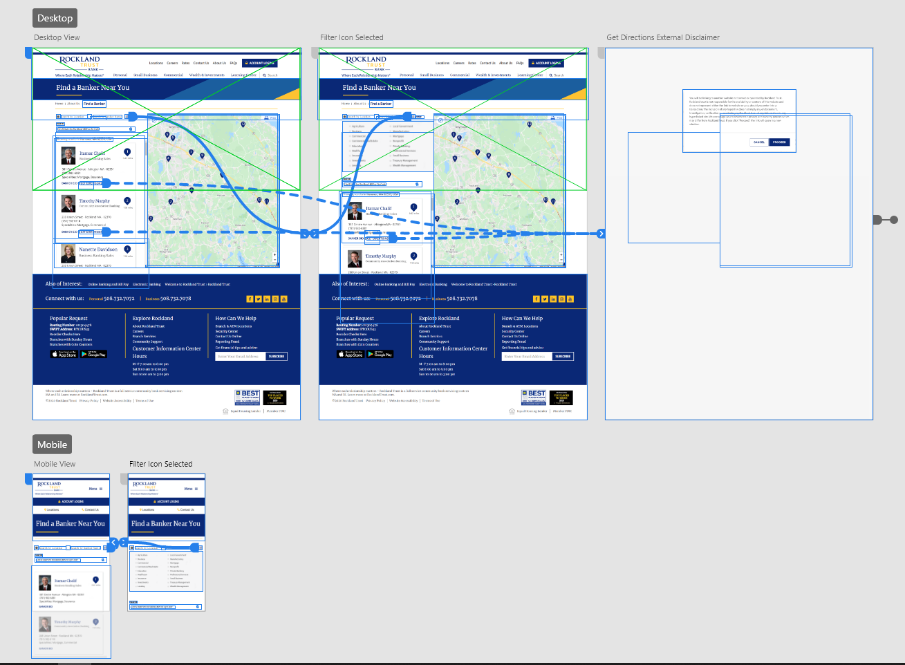 find a banker wireframes