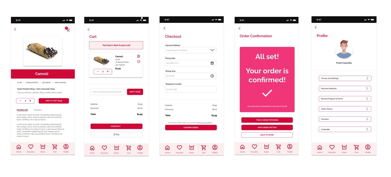 more high fidelity wireframes