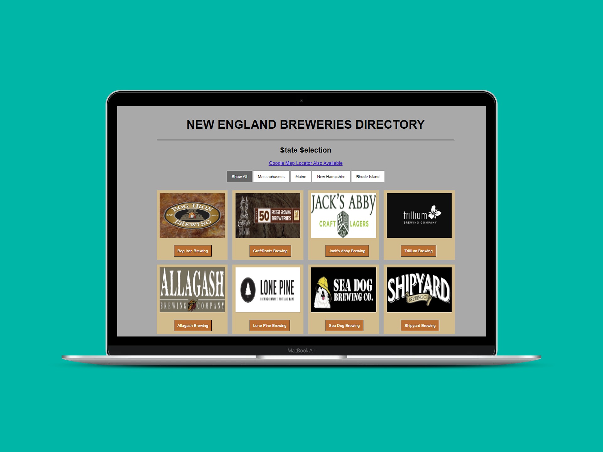 javascript final project mockup