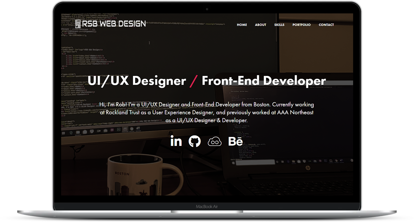 rsb web design laptop mockup