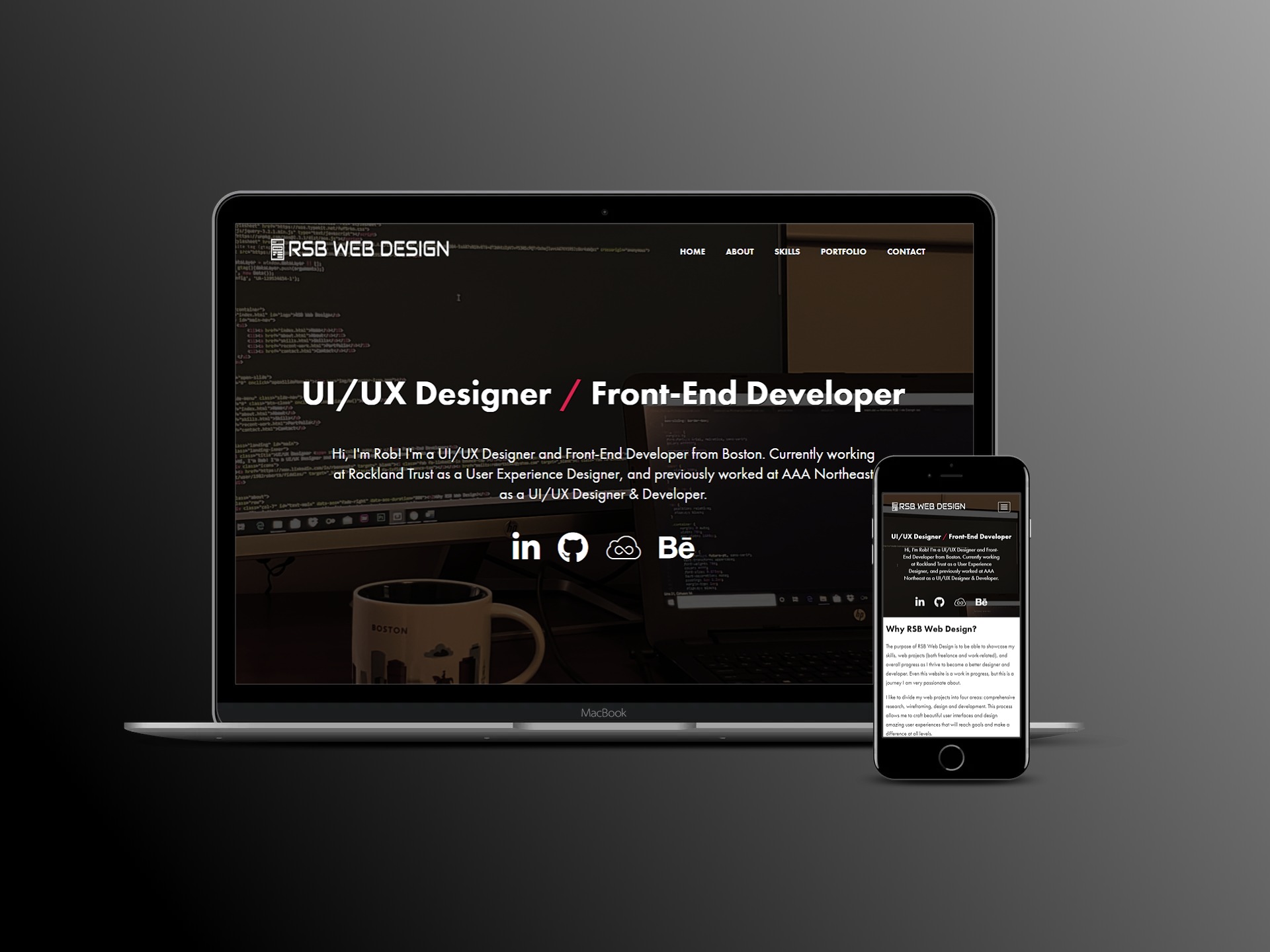 rsb web design desktop and mobile mockup