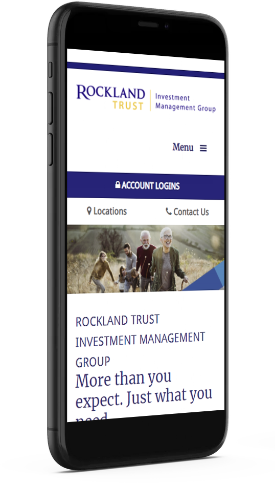 wealth and investments mobile mockup