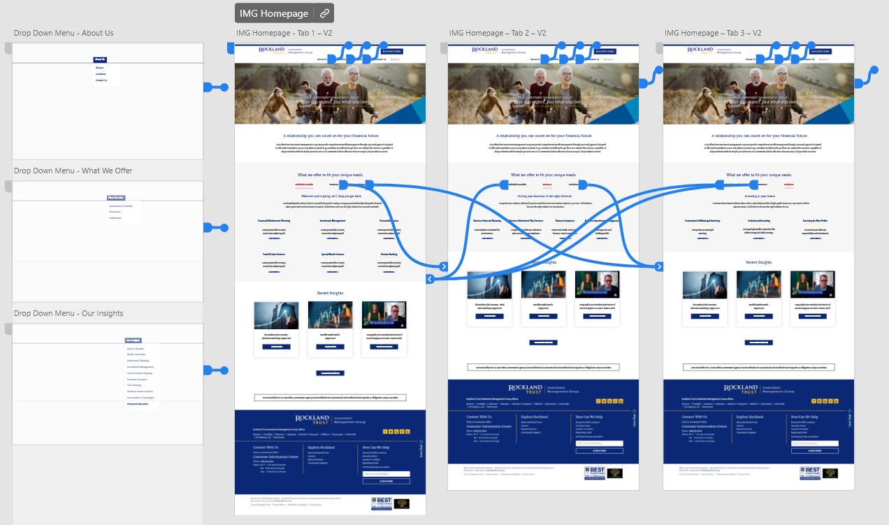 wealth and investments homepage prototype